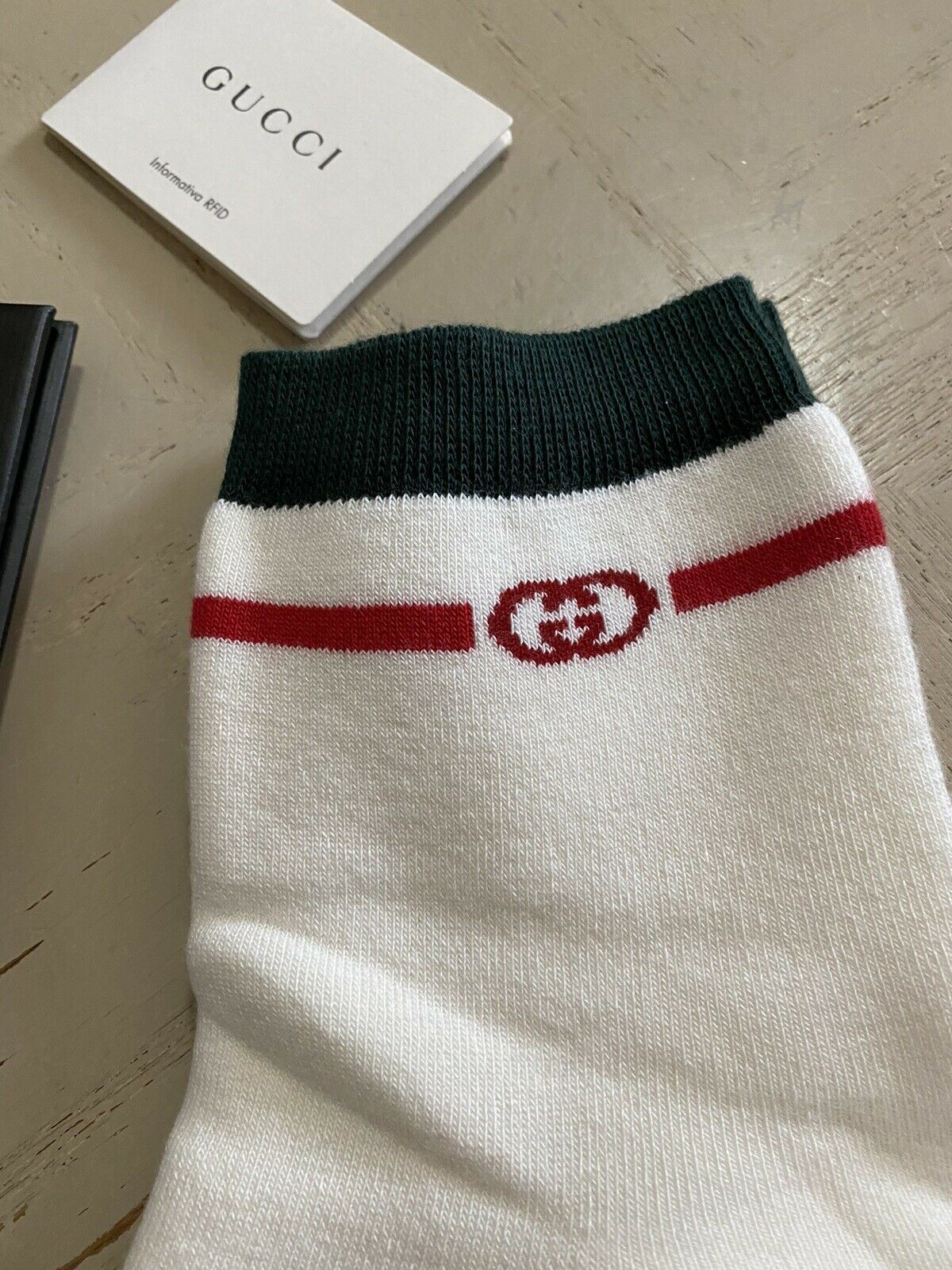 NWT Gucci Men’s Cotton Socks With GG Monogram White Size L Italy