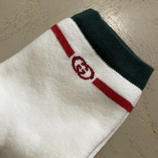 NWT Gucci Men’s Cotton Socks With GG Monogram White Size L Italy