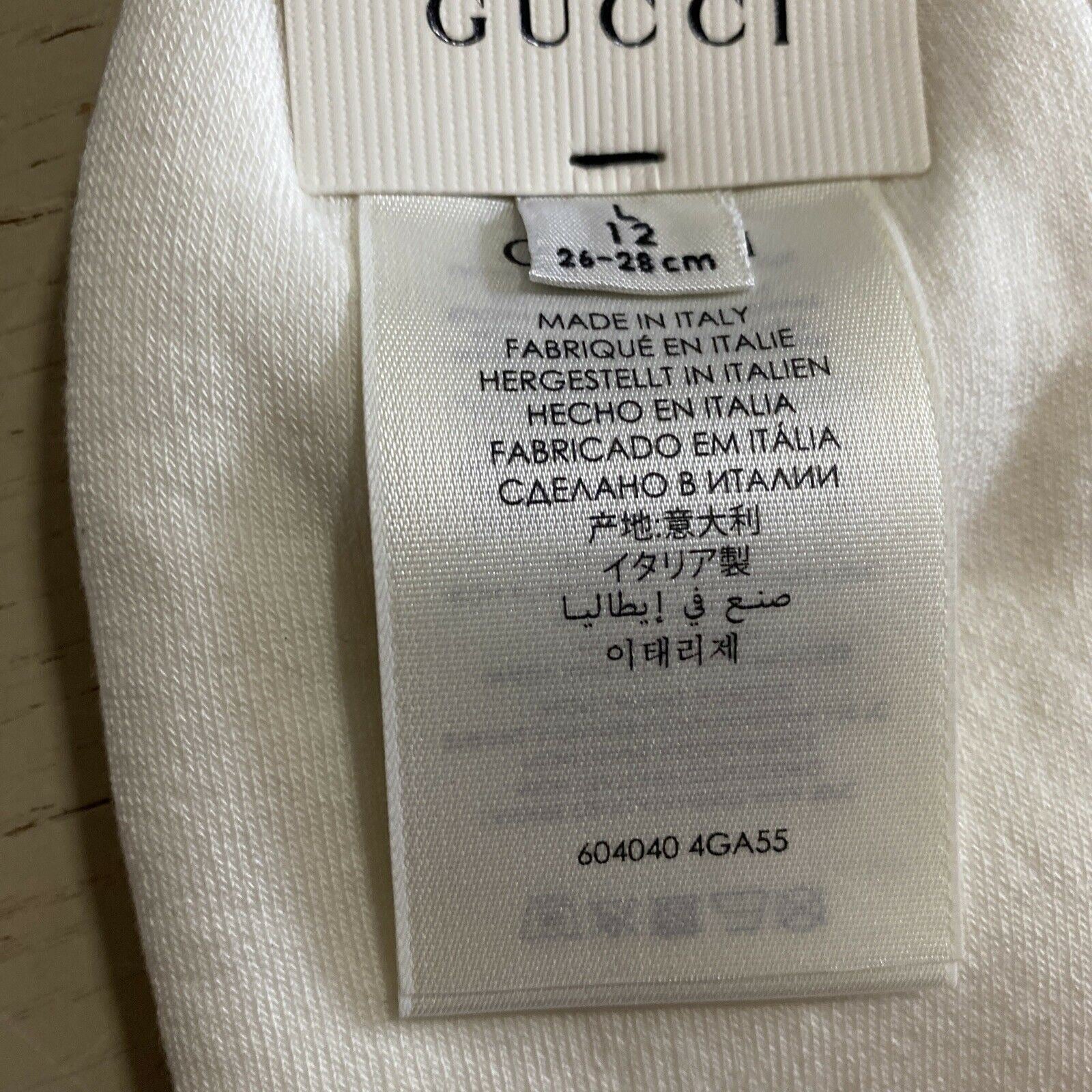 NWT Gucci Men’s Cotton Socks With GG Monogram White Size L Italy