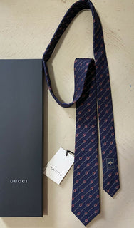 Neue Gucci Herren-Krawatte mit GG-Monogramm, Blau, hergestellt in Italien