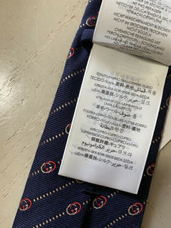 Neue Gucci Herren-Krawatte mit GG-Monogramm, Blau, hergestellt in Italien
