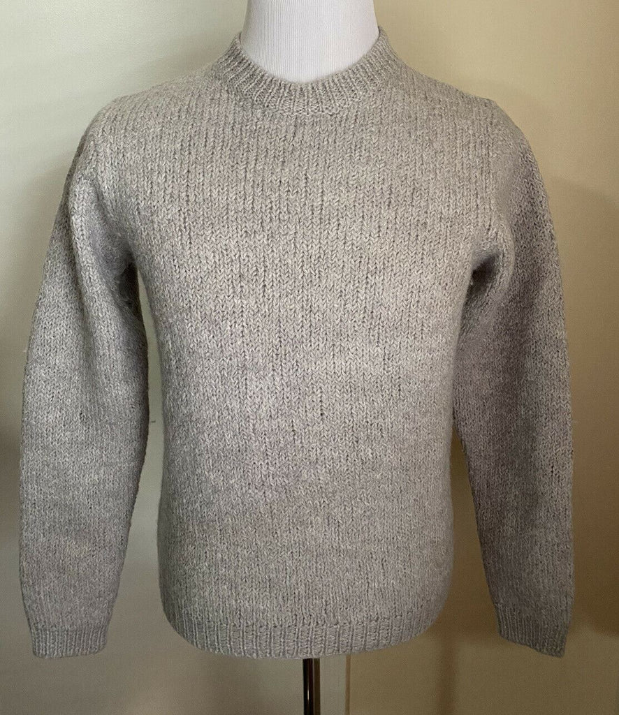 NWT $1600 Gucci Men Wool Crewneck Sweater Light Gray M Italy