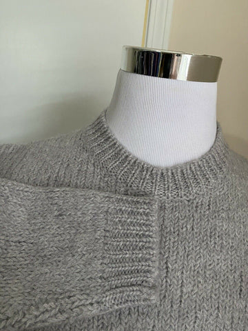 NWT $1600 Gucci Men Wool Crewneck Sweater Light Gray M Italy