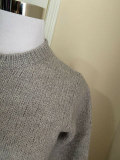 NWT $1600 Gucci Men Wool Crewneck Sweater Light Gray M Italy