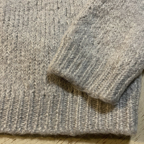 NWT $1600 Gucci Men Wool Crewneck Sweater Light Gray S Italy
