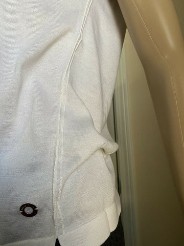 New $600 Loro Piana Ventotene Top Blouse Color While Size 42/8 Italy