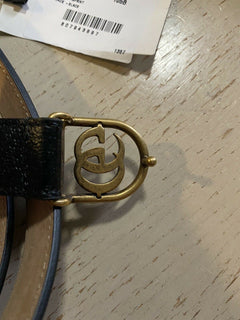 Neuer Gucci Herren-Gürtel aus echtem Leder GG Schwarz 105/42 Italien