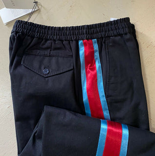 Neu mit Etikett: 1100 $ Gucci Military Cotton Herrenhose Schwarz 34 US (50 Eu) Italien