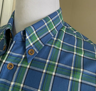 Neues Gucci-Herrenhemd mit kurzen Ärmeln, Blau, Größe L, Italien, für 750 $