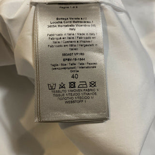Neu mit Etikett: 890 $ Bottega Veneta Herrenhemd Weiß 40/15,5 Italien