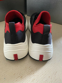 Neue $750 PRADA Herren Rete Neopren-Sneaker-Schuhe Rot/Schwarz 8,5 US/41,5 Eu Italien