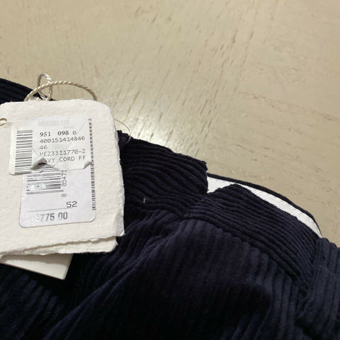 NWT $775 Brunello Cucinelli Мужские вельветовые бархатные брюки темно-синие 36 США/52 ЕС Италия
