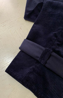 Neu mit Etikett: 775 $ Brunello Cucinelli Herren-Cord-Samthose, Marineblau, 36 US/52 EU, Italien