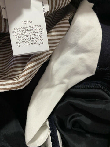 NWT $775 Brunello Cucinelli Мужские вельветовые бархатные брюки темно-синие 36 США/52 ЕС Италия