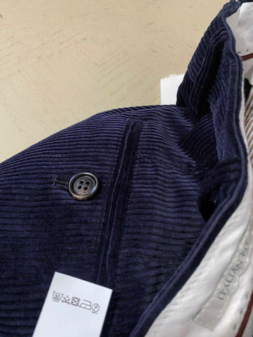 NWT $775 Brunello Cucinelli Мужские вельветовые бархатные брюки темно-синие 36 США/52 ЕС Италия