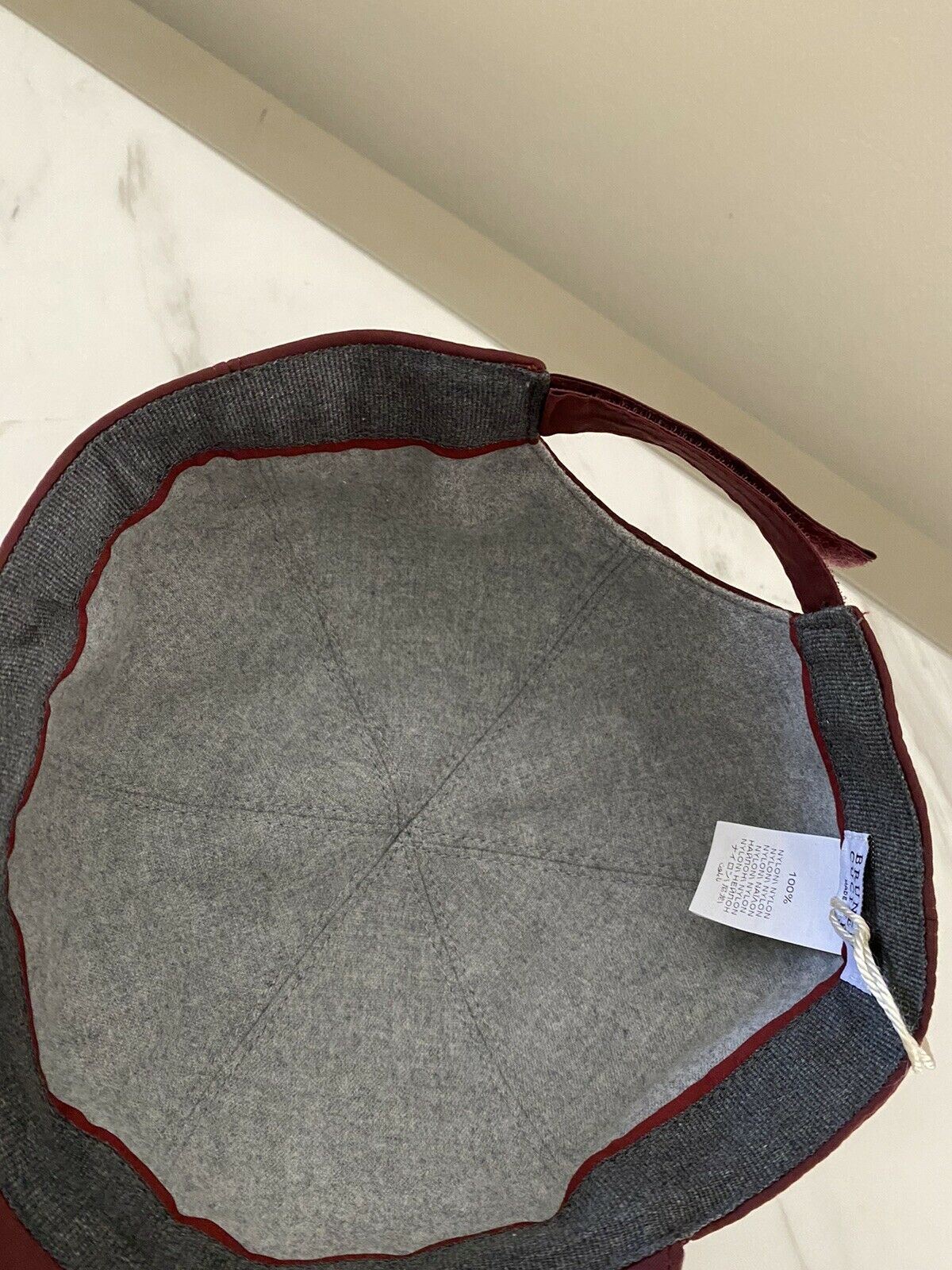 NWT $575 Brunello Cucinelli Мужская бейсболка с логотипом Amaranto Размер (M) Италия