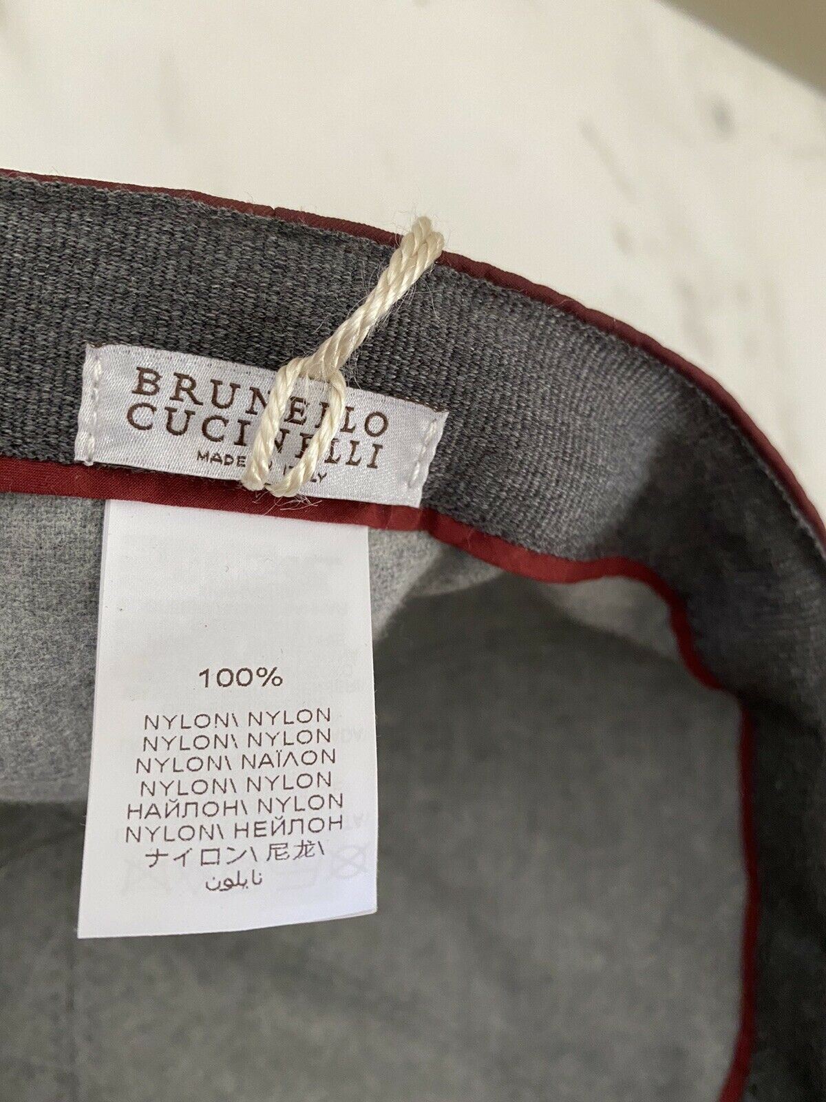 NWT $575 Brunello Cucinelli Мужская бейсболка с логотипом Amaranto Размер (M) Италия