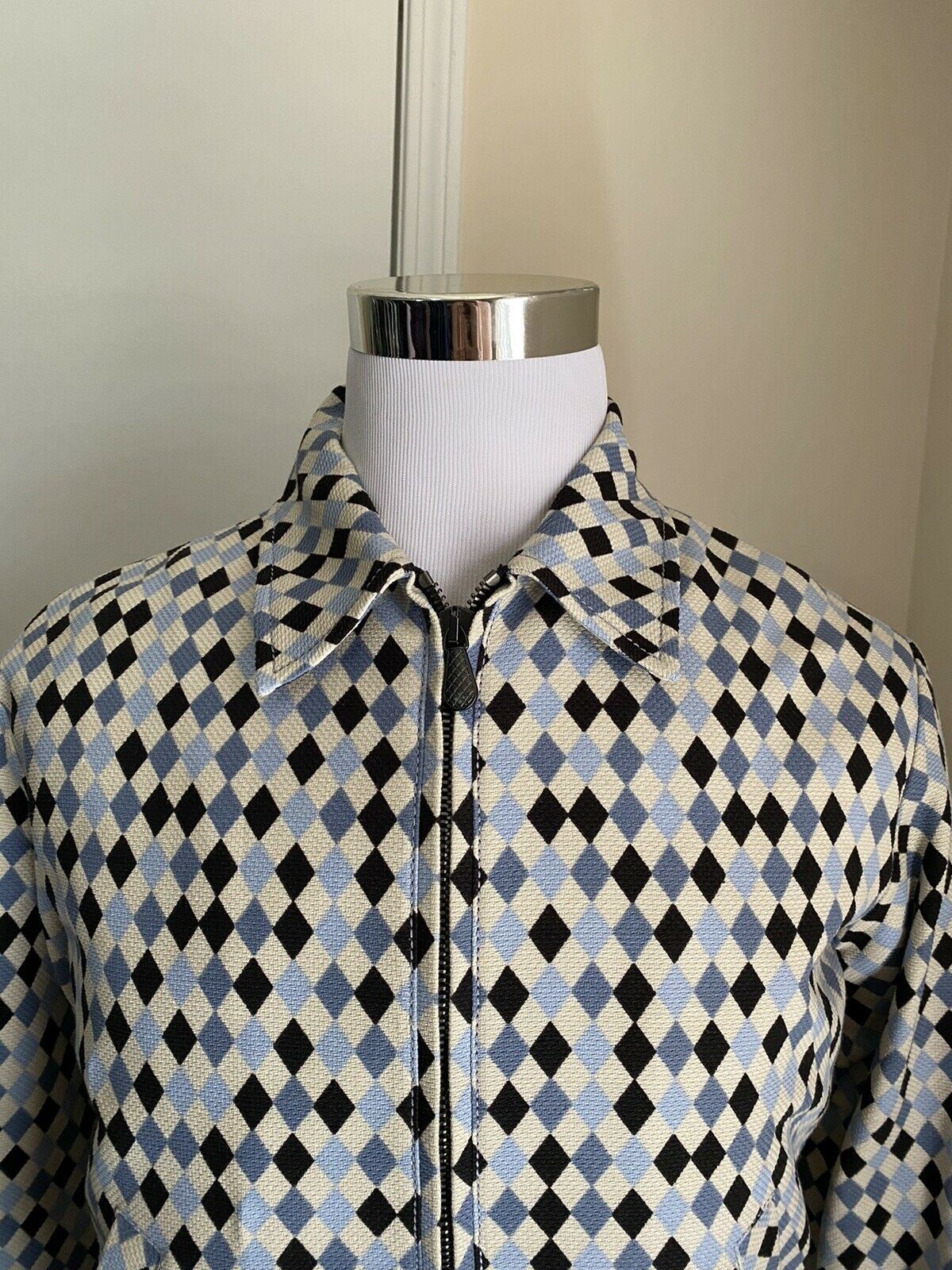 New $1950 Bottega Veneta Mens Jacket Coat Blue/Black/While 38 US ( 48 Eu ) Italy