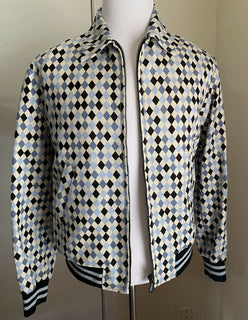 Neu $1950 Bottega Veneta Herrenjacke Mantel Blau/Schwarz/Während 44 US (54 Eu) Italien