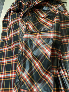 Neu $2300 Bottega Veneta Herren Kapuzenjacke Hemd Schwarz/Rot Größe M US (50 Eu)