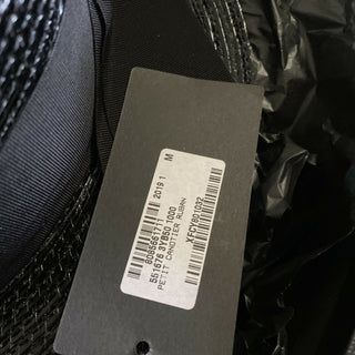 NWT $695 Saint Laurent Small Boater Hat In Varnished Straw Black M Italy
