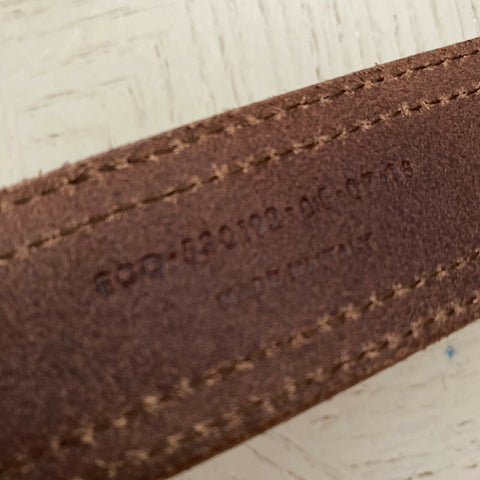 Новый мужской ремень с двойной петлей Saint Laurent за 495 долларов США, коричневый 32/85, Италия