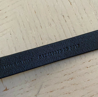 Neuer Saint Laurent Fetiche-Gürtel mit Schnalle aus glänzendem Moroder-Leder in Schwarz 36/95