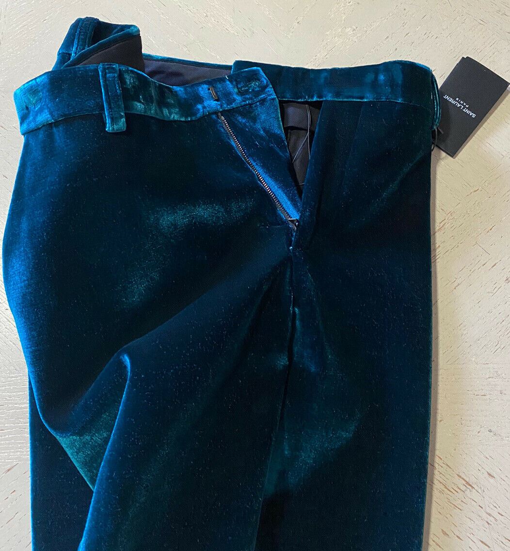 NWT $1290 Мужские классические брюки Saint Laurent зеленые 36 США (52 ЕС) Италия