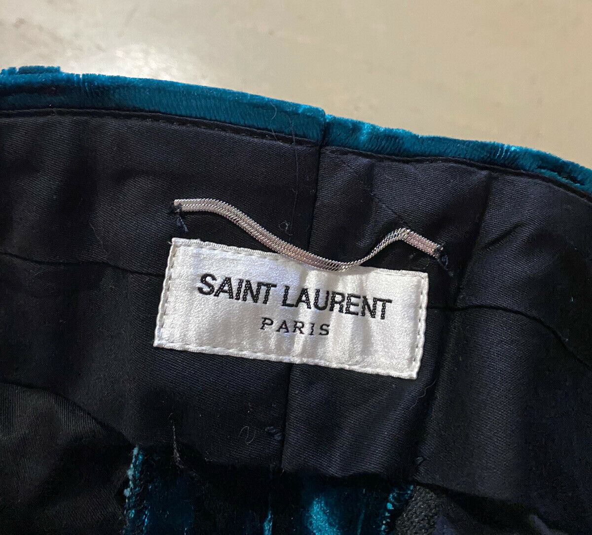 NWT $1290 Мужские классические брюки Saint Laurent зеленые 36 США (52 ЕС) Италия