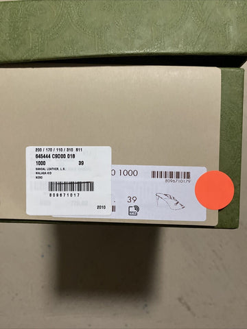 Женские сандалии NIB Gucci, черные 9 США (39 ЕС) 645444 Италия