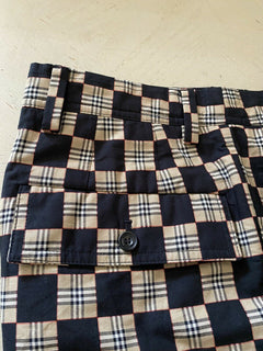 NWT $550 Burberry Men Dan Vintage Check Short Paunt Black/Beige 32 US ( 48 Eu )
