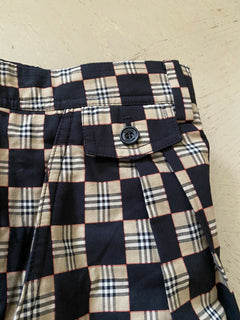 NWT $550 Burberry Men Dan Vintage Check Short Paunt Black/Beige 32 US ( 48 Eu )