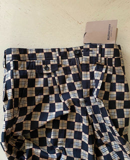 NWT $550 Burberry Men Dan Vintage Check Short Paunt Black/Beige 32 US ( 48 Eu )