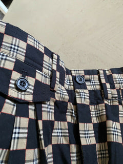 NWT $550 Burberry Men Dan Vintage Check Short Paunt Black/Beige 32 US ( 48 Eu )