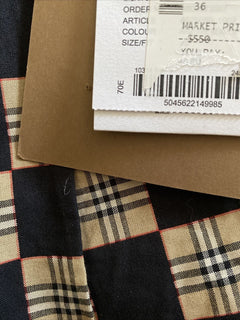 NWT $550 Burberry Men Dan Vintage Check Short Paunt Black/Beige 32 US ( 48 Eu )