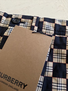 NWT $550 Burberry Men Dan Vintage Check Short Paunt Black/Beige 32 US ( 48 Eu )