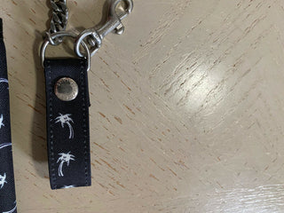 Новый кошелек Saint Laurent BUFFALO из черного нейлона с принтом пальм 586279