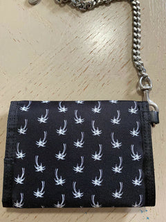 Новый кошелек Saint Laurent BUFFALO из черного нейлона с принтом пальм 586279