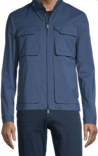 Neue Corneliani Utility-Jacke mit Kapuze für 1725 $, Blau, 44R US/54 Eu