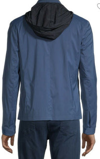 Neue Corneliani Utility-Jacke mit Kapuze für 1725 $, Blau, 44R US/54 Eu