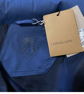 Neue Corneliani Utility-Jacke mit Kapuze für 1725 $, Blau, 44R US/54 Eu
