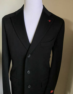Neuer 4200-Dollar-Isaia-Herrenmantel in Schwarz, Größe 40R US (50R Eu), Italien