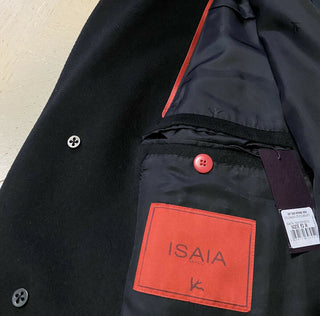 Neuer 4200-Dollar-Isaia-Herrenmantel in Schwarz, Größe 40R US (50R Eu), Italien