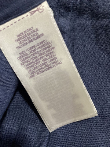 NWT  Ralph Lauren Purple Label Men Linen Shirt Blue XL Italy