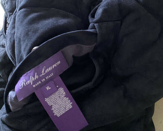 Neu $2995 Ralph Lauren Purple Label Herren Marbell Reversible Wildlederweste Navy XL