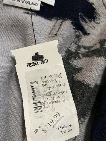 Новый кашемировый кардиган с интарсией Thom Browne за 1800 долларов, темно-синий 4