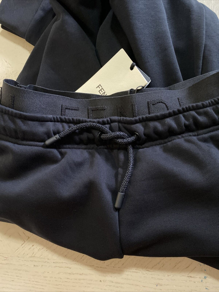 Neu mit Etikett: 850 $ Fendi Herren-Jogginghose mit Logoband, Schwarz, 32–34 US (48 EU), Italien