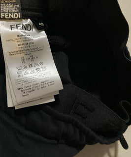 Neu mit Etikett: 850 $ Fendi Herren-Jogginghose mit Logoband, Schwarz, 32–34 US (48 EU), Italien