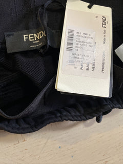 Neu mit Etikett: 850 $ Fendi Herren-Jogginghose mit Logoband, Schwarz, 32–34 US (48 EU), Italien