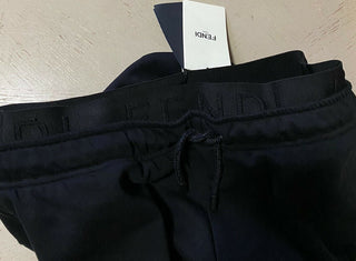 Neu mit Etikett: 850 $ Fendi Herren-Jogginghose mit Logoband, Schwarz, 32–34 US (48 EU), Italien